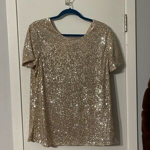 Banana Republic TALL Sequin Top NWT